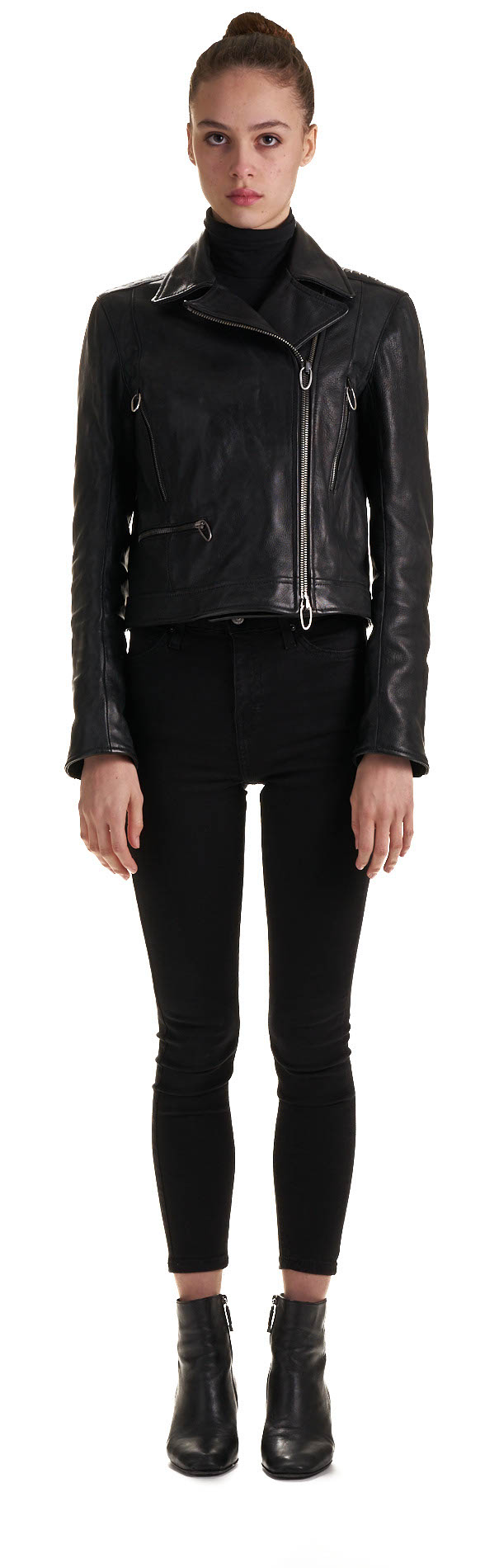 DANIELE BASTA LEATHER AND SILVER JACKET - himba tex